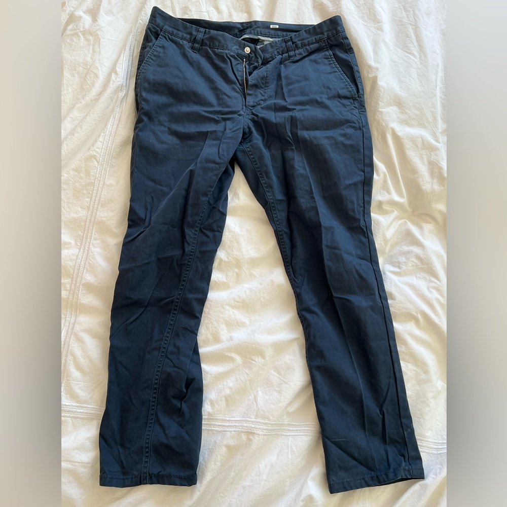 Bonobos navy khaki slim straight 33/30